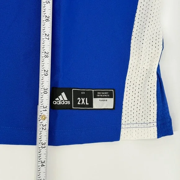 Adidas Football Jersey Royal Blue V Neck Short Sleeve Men's 2XL GG7399 NWT - Picture 11 of 13